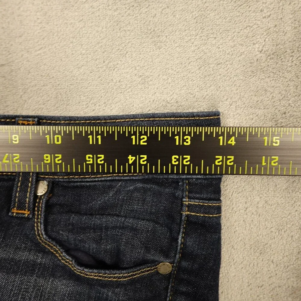 PAIGE Indigo Stream Mid Rise Straight Leg Jeans 26 - Picture 6 of 13
